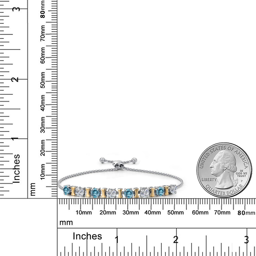 Bracelet in 925 Sterling Silver and 10K Yellow Gold