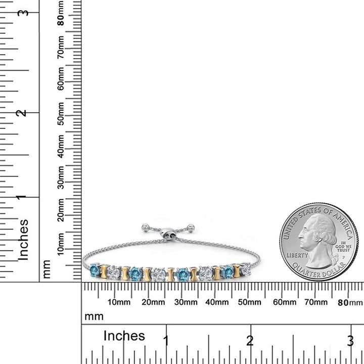 Bracelet in 925 Sterling Silver and 10K Yellow Gold