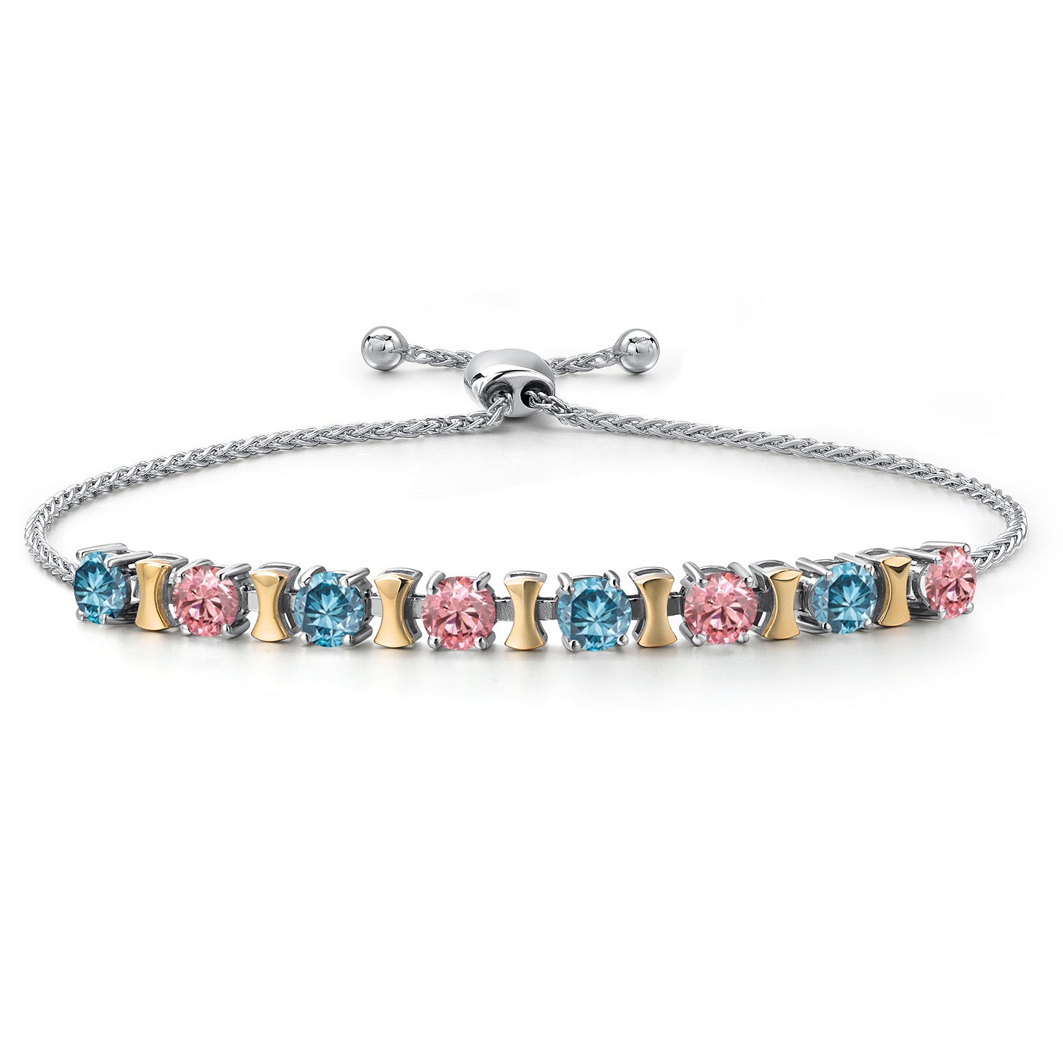 Bracelet in 925 Sterling Silver and 10K Yellow Gold