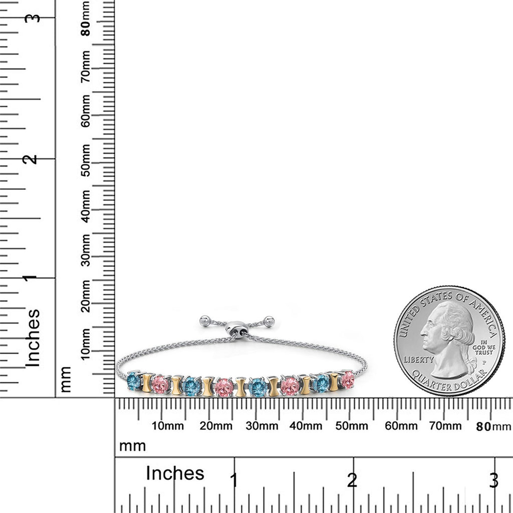 Bracelet in 925 Sterling Silver and 10K Yellow Gold