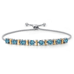 Bracelet in 925 Sterling Silver and 10K Yellow Gold