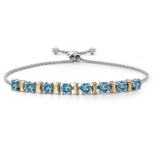 Bracelet in 925 Sterling Silver and 10K Yellow Gold