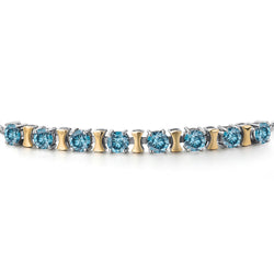Bracelet in 925 Sterling Silver and 10K Yellow Gold