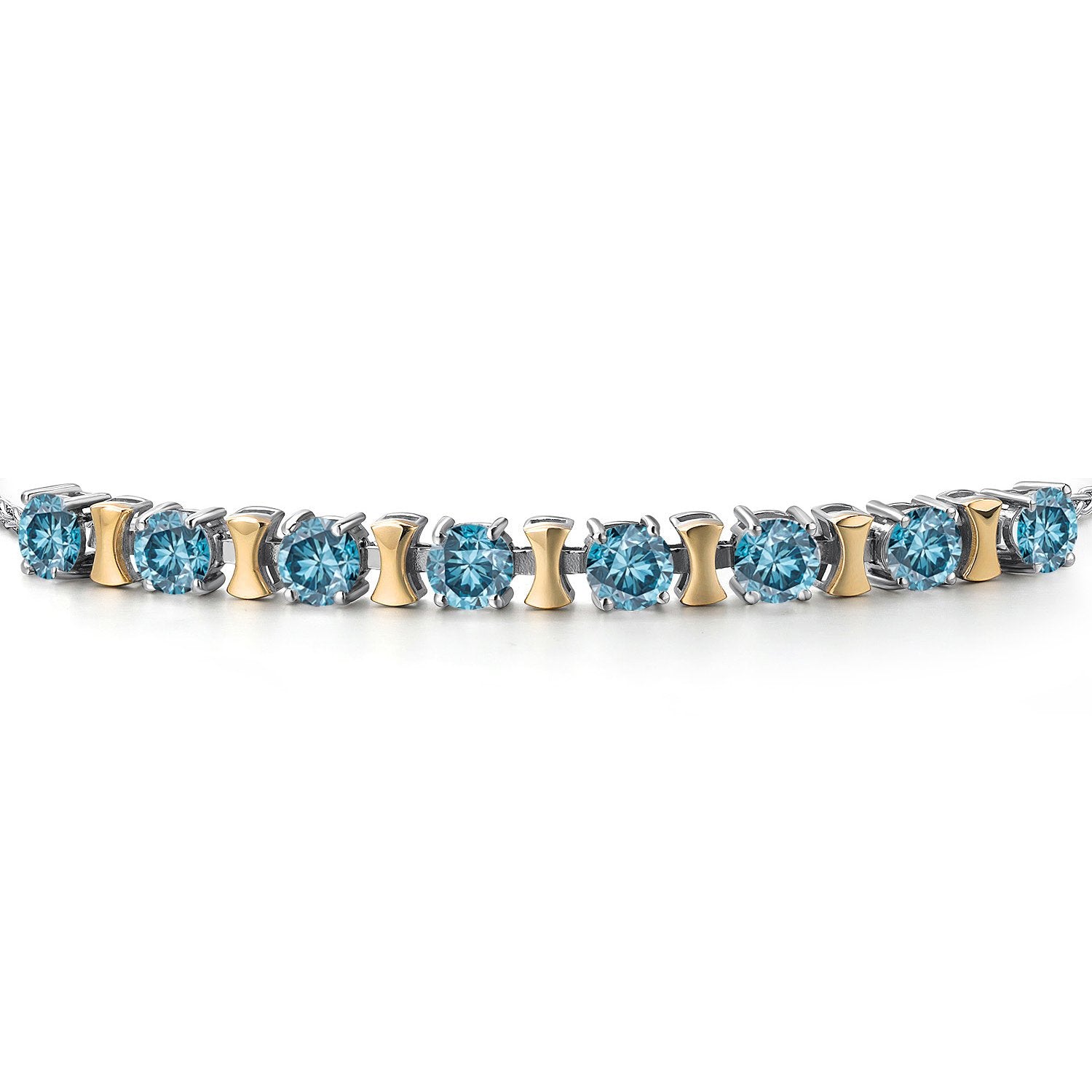 Bracelet in 925 Sterling Silver and 10K Yellow Gold