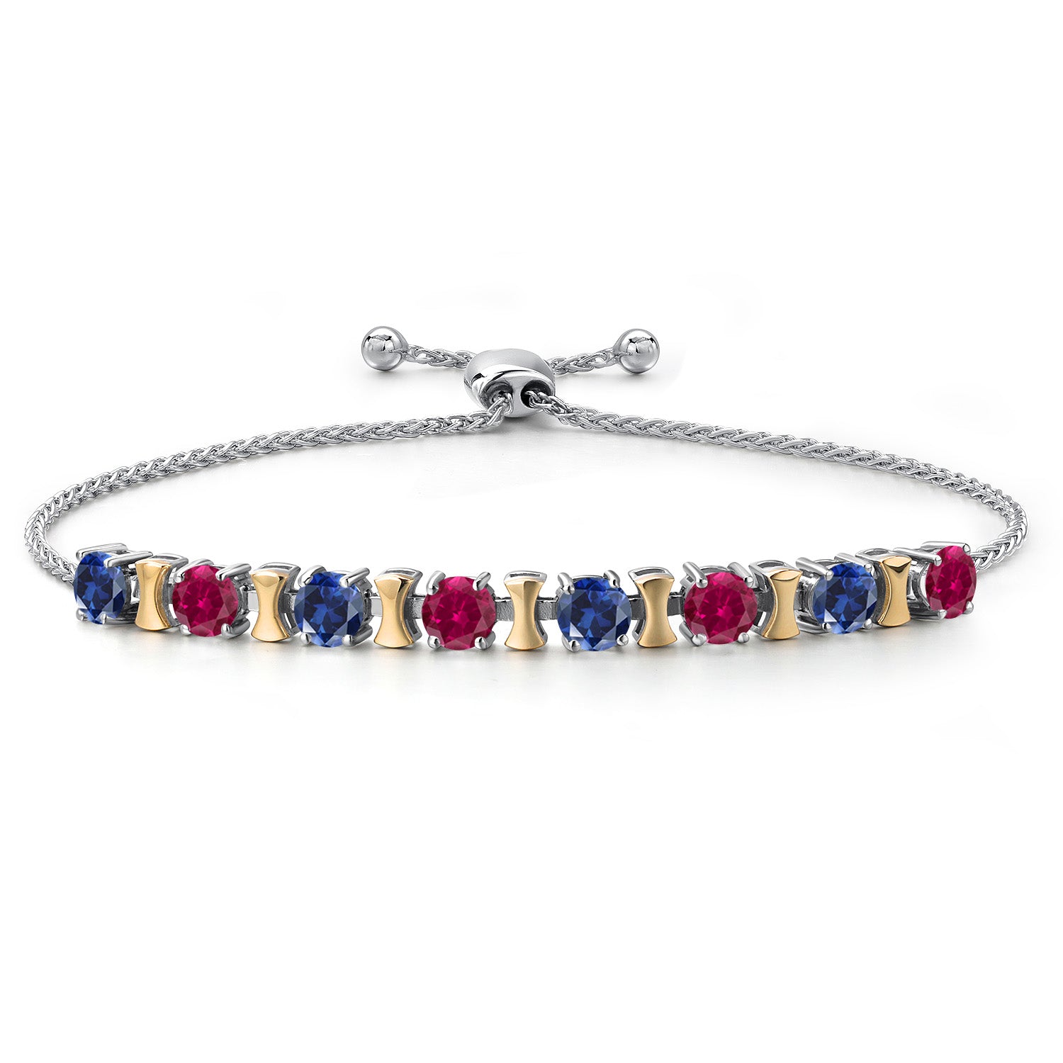 Bracelet in 925 Sterling Silver and 10K Yellow Gold