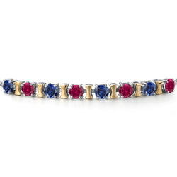 Bracelet in 925 Sterling Silver and 10K Yellow Gold