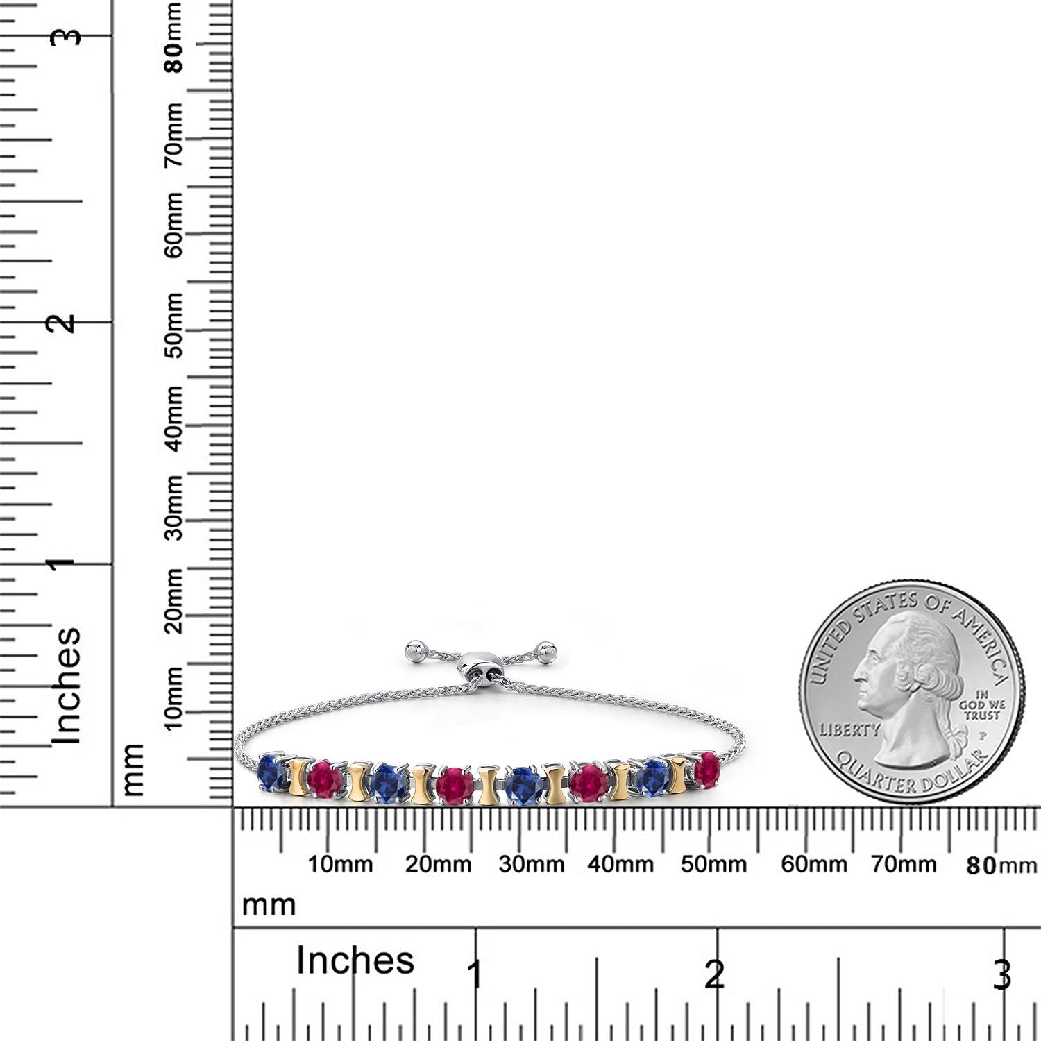 Bracelet in 925 Sterling Silver and 10K Yellow Gold