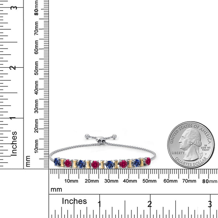 Bracelet in 925 Sterling Silver and 10K Yellow Gold