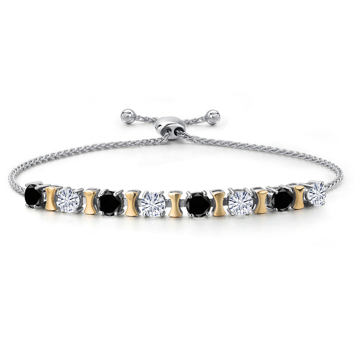 Black Diamond - April_Bracelet in 925 Sterling Silver and 10K Yellow Gold