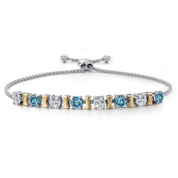 Bracelet in 925 Sterling Silver and 10K Yellow Gold