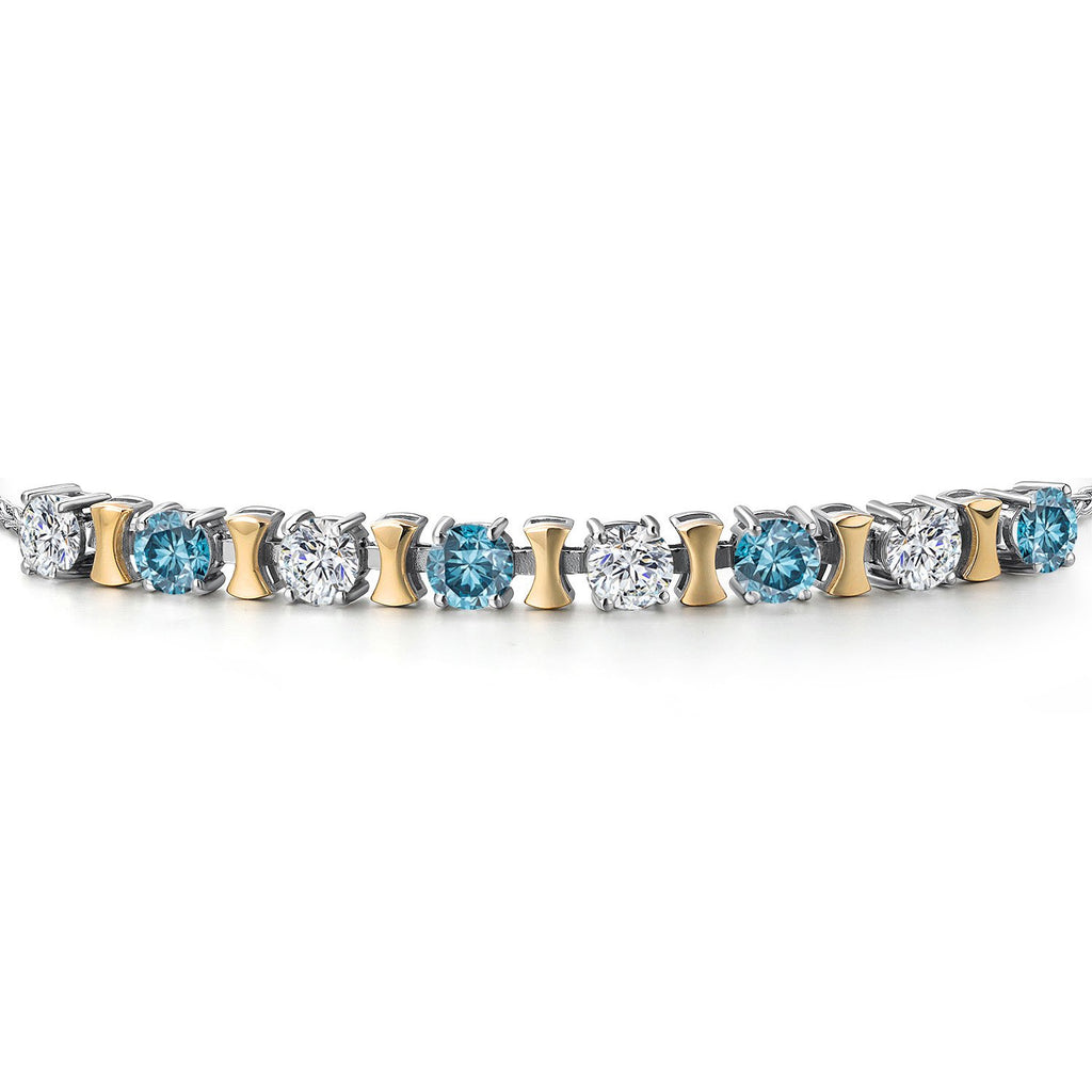 Bracelet in 925 Sterling Silver and 10K Yellow Gold