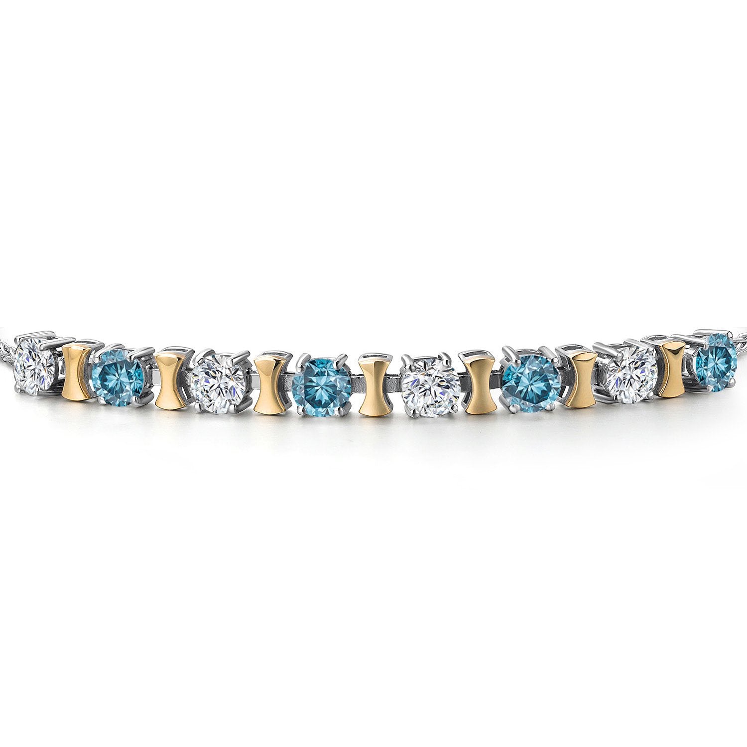 Bracelet in 925 Sterling Silver and 10K Yellow Gold