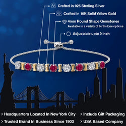 Bracelet in 925 Sterling Silver and 10K Yellow Gold
