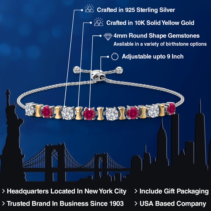 Bracelet in 925 Sterling Silver and 10K Yellow Gold