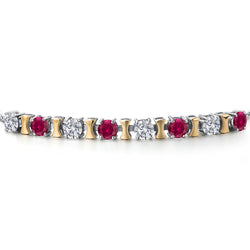 Bracelet in 925 Sterling Silver and 10K Yellow Gold