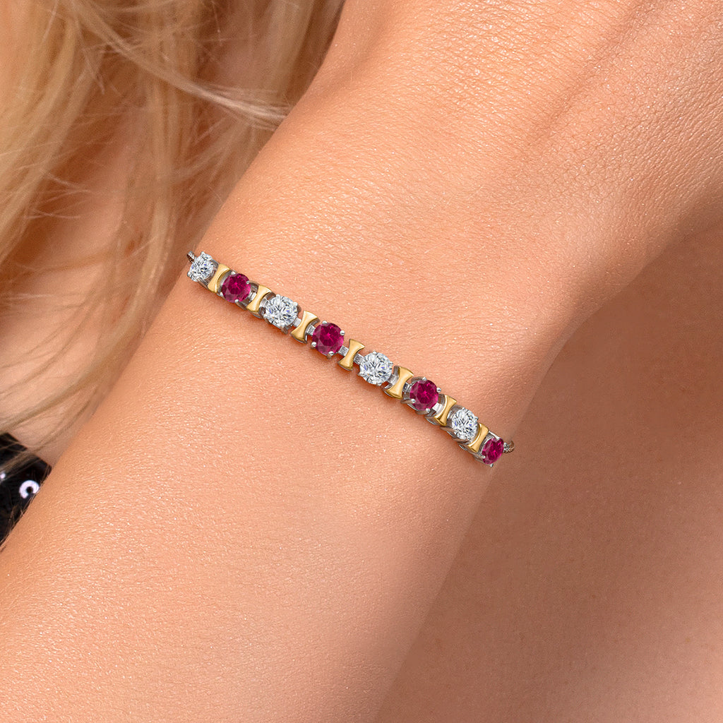 Bracelet in 925 Sterling Silver and 10K Yellow Gold