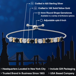 Bracelet in 925 Sterling Silver and 10K Yellow Gold