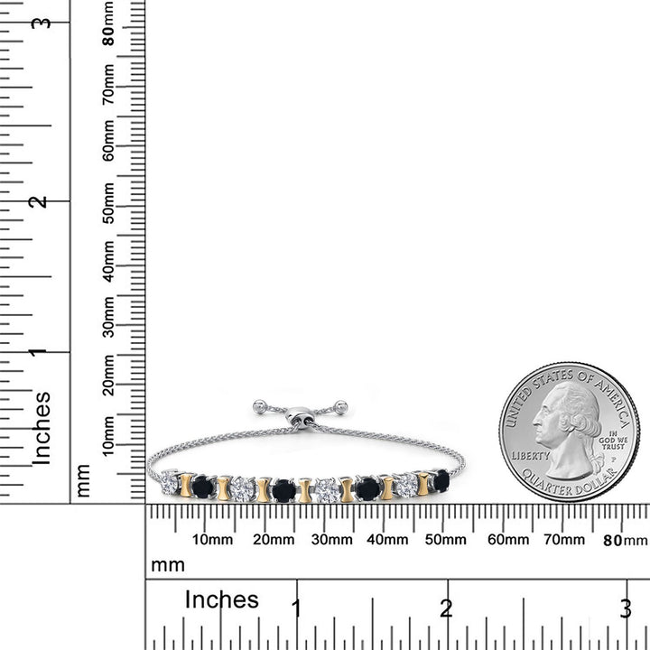 Bracelet in 925 Sterling Silver and 10K Yellow Gold