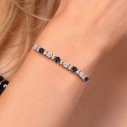 Bracelet in 925 Sterling Silver and 10K Yellow Gold