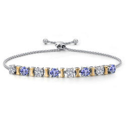 Bracelet in 925 Sterling Silver and 10K Yellow Gold