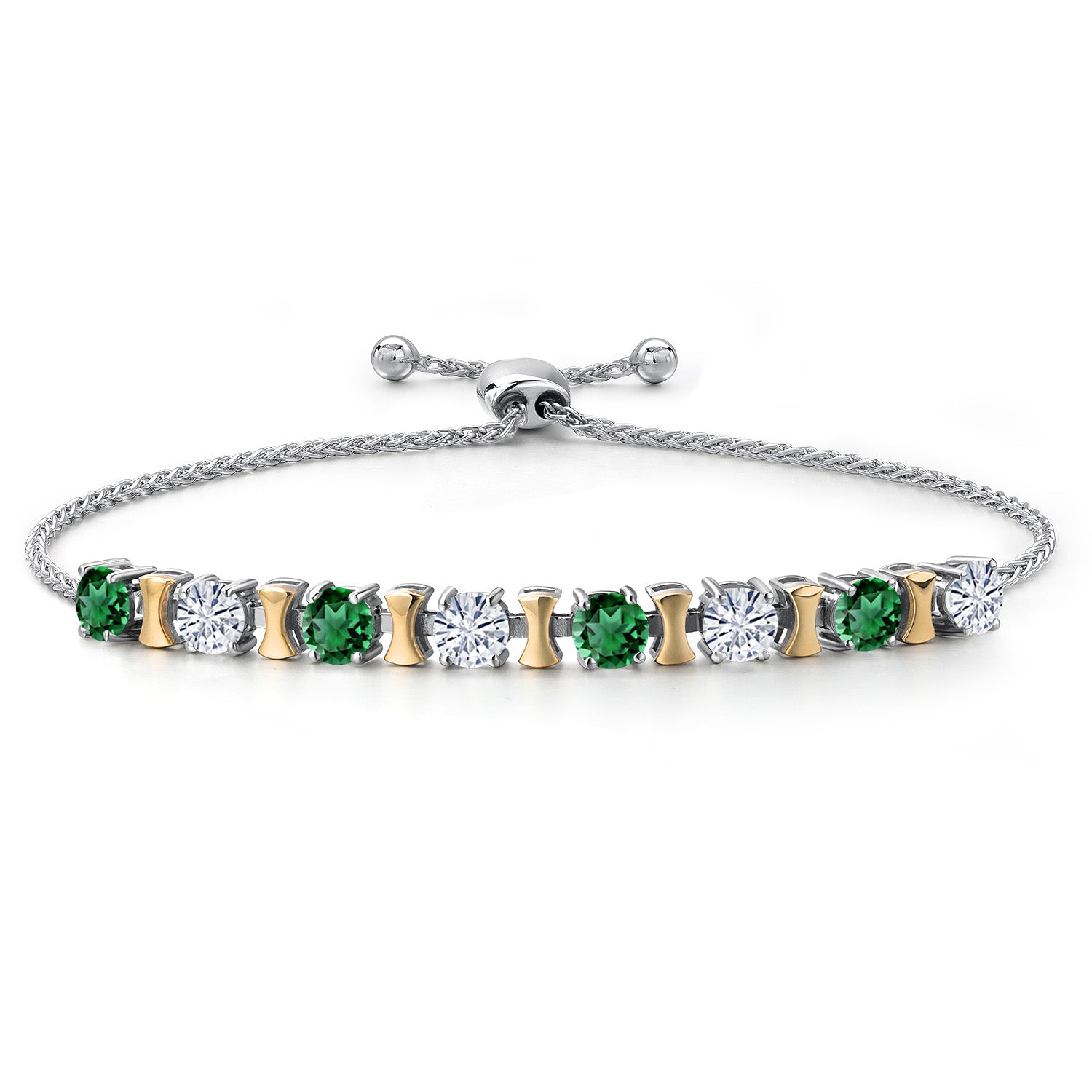 Bracelet in 925 Sterling Silver and 10K Yellow Gold