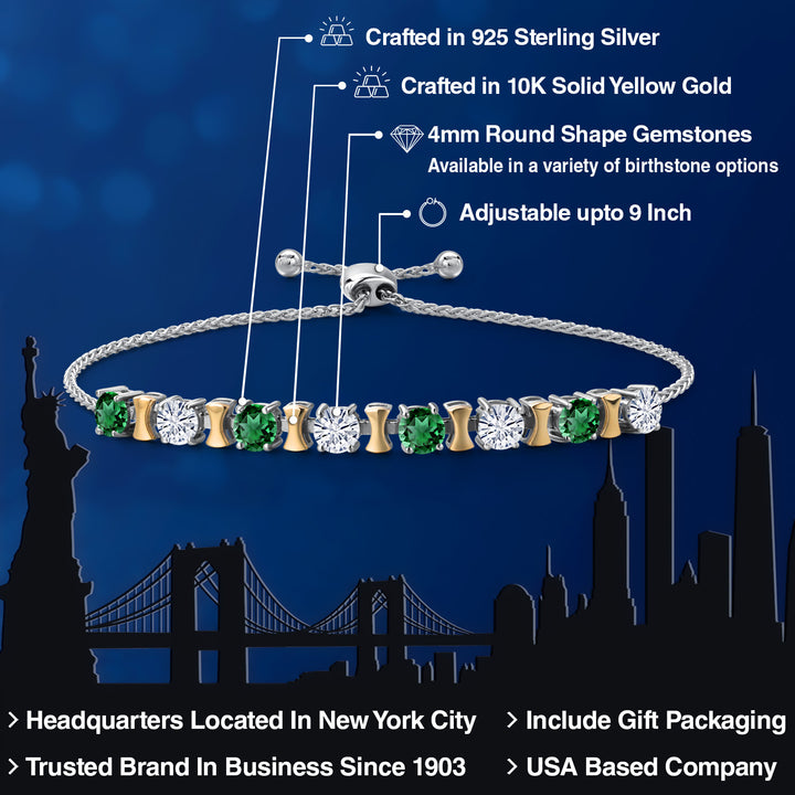 Bracelet in 925 Sterling Silver and 10K Yellow Gold