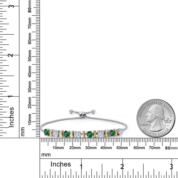 Bracelet in 925 Sterling Silver and 10K Yellow Gold