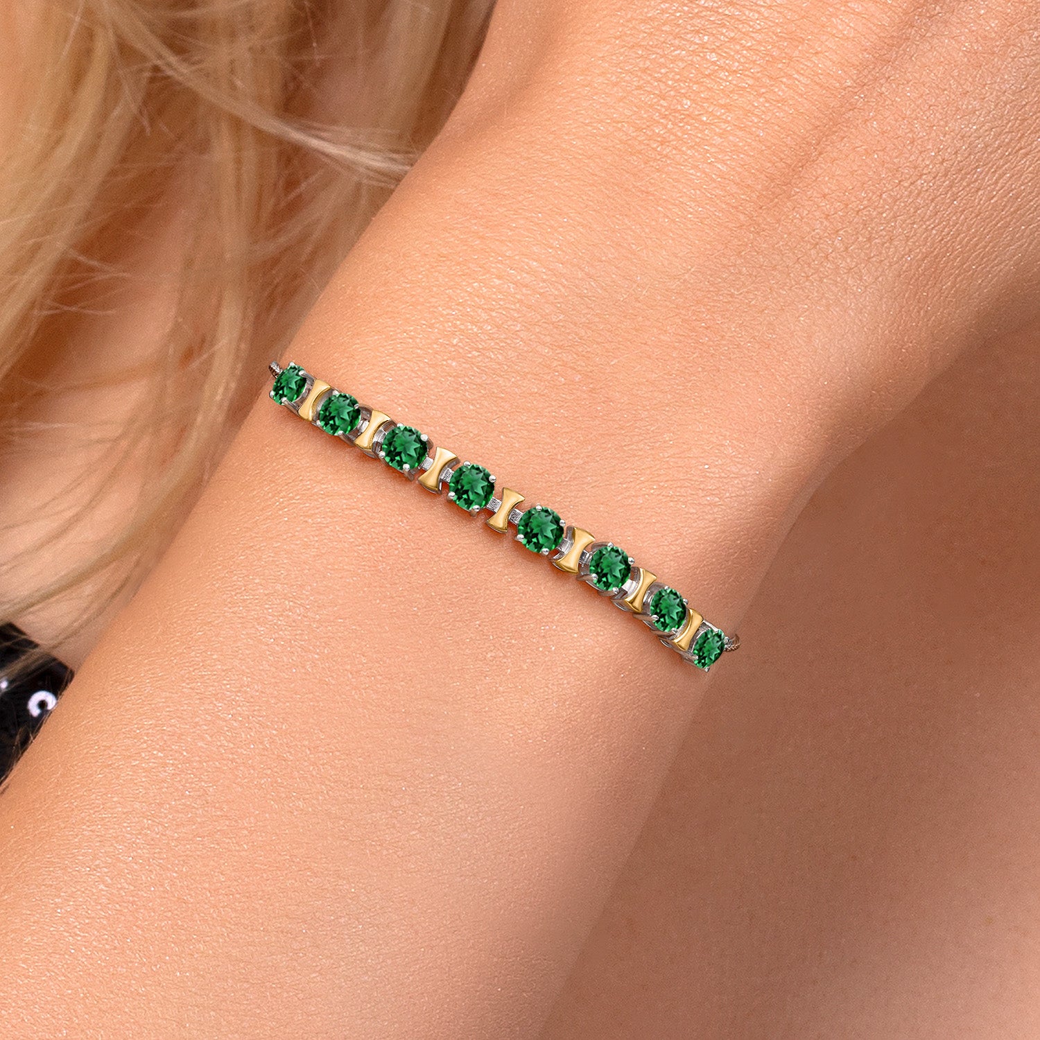 Bracelet in 925 Sterling Silver and 10K Yellow Gold