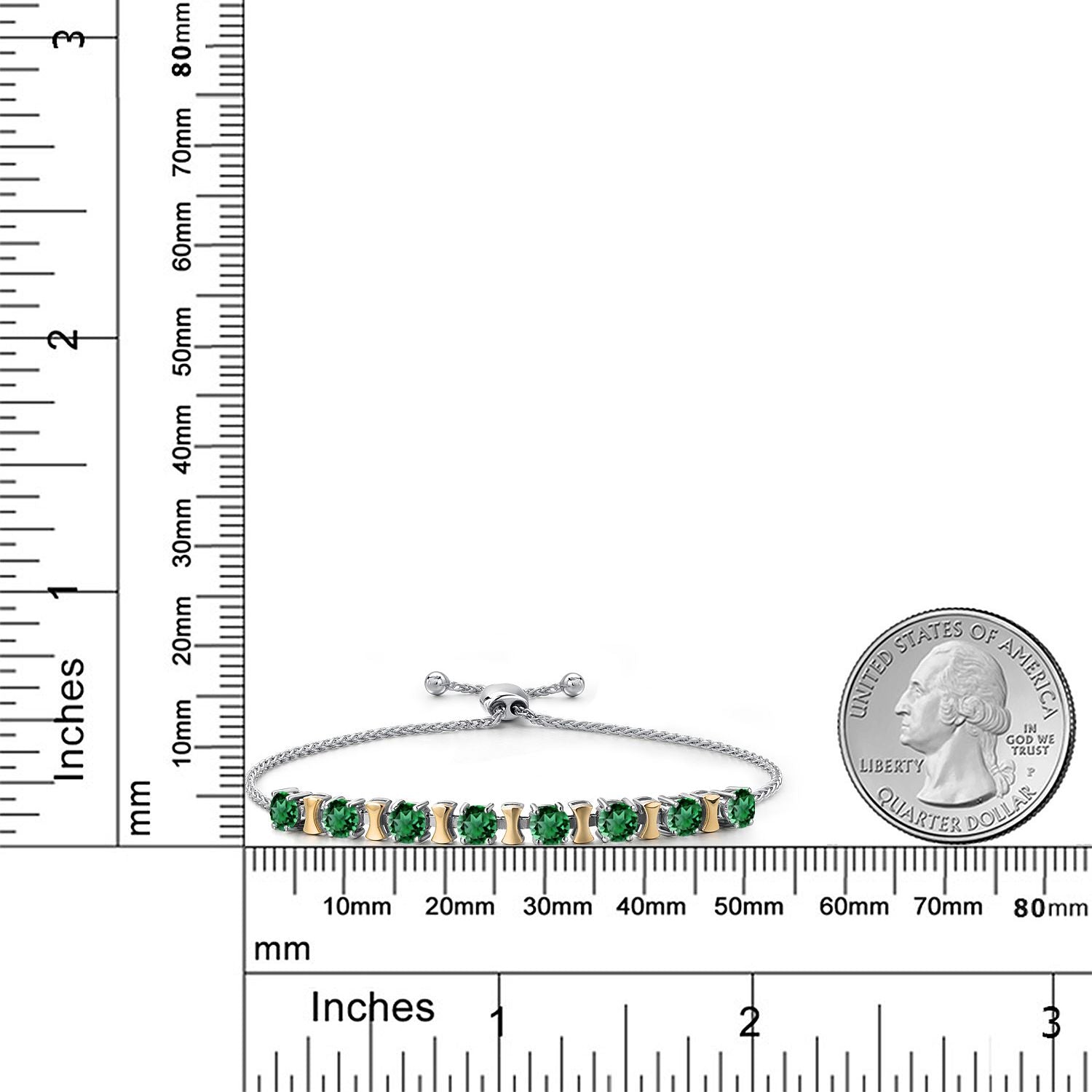 Bracelet in 925 Sterling Silver and 10K Yellow Gold