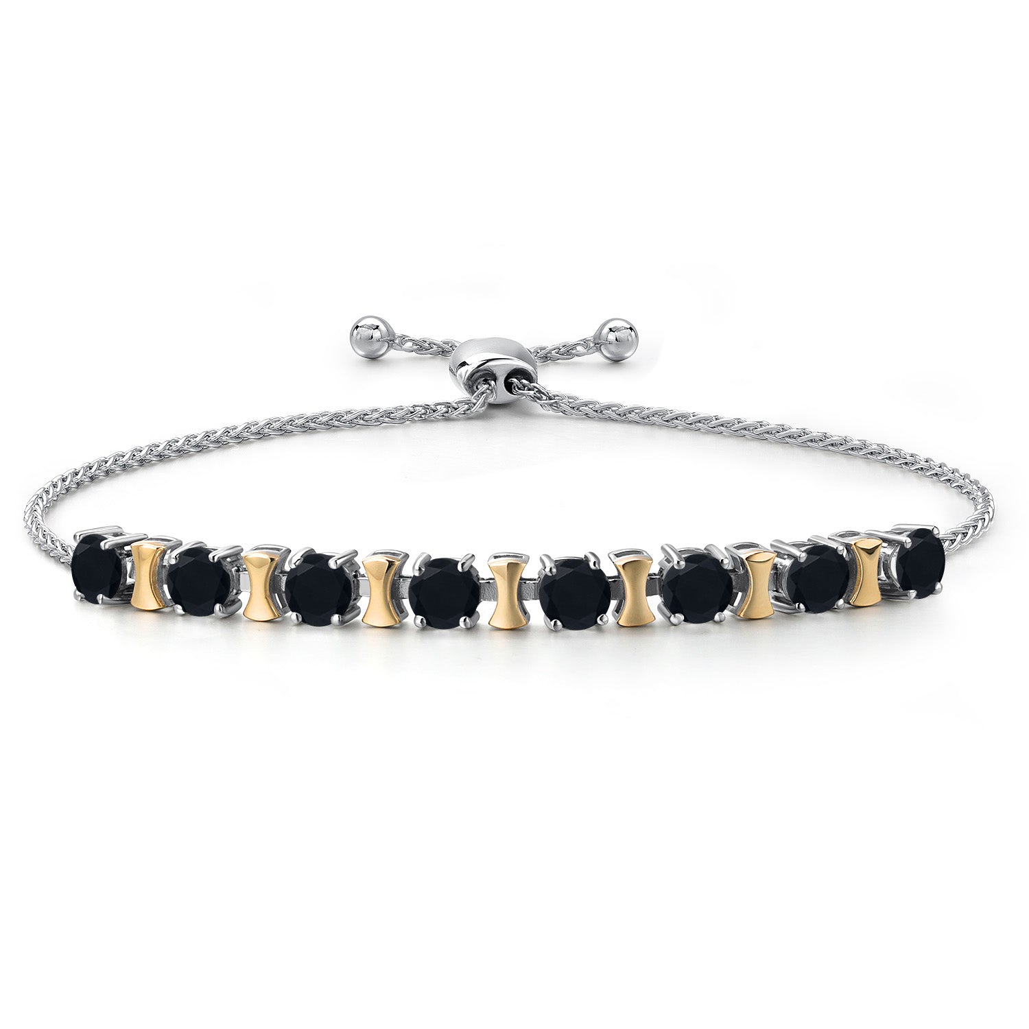 Bracelet in 925 Sterling Silver and 10K Yellow Gold