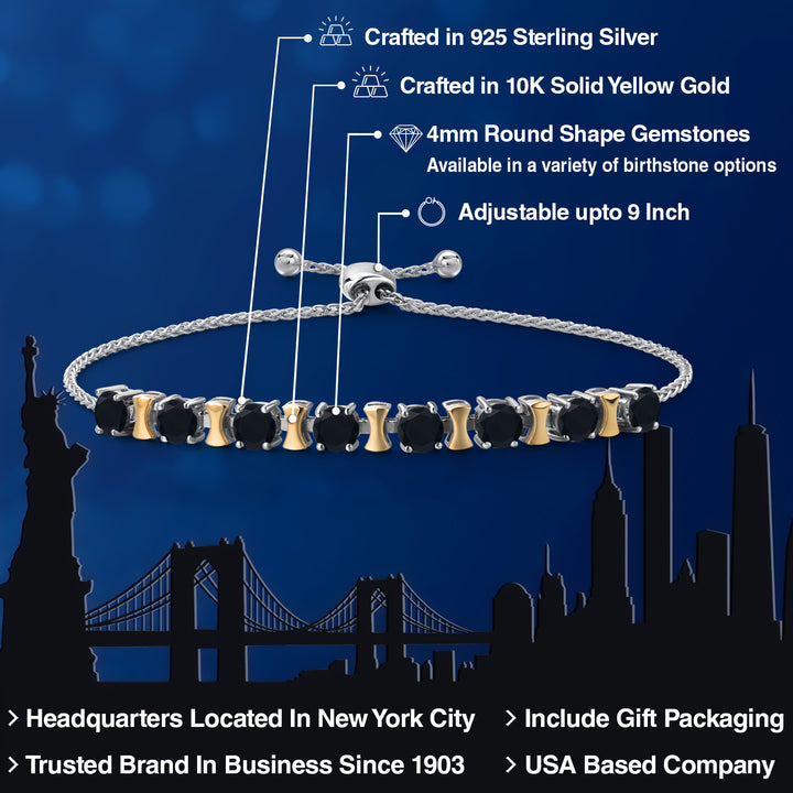 Bracelet in 925 Sterling Silver and 10K Yellow Gold