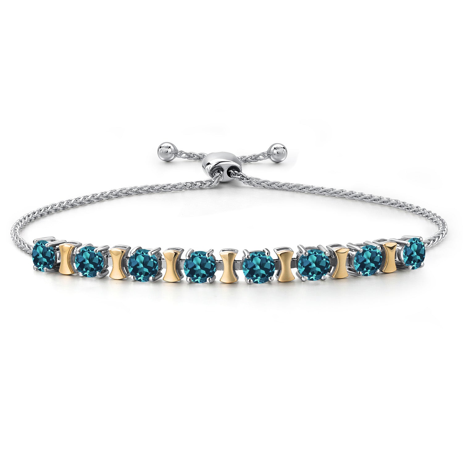 Bracelet in 925 Sterling Silver and 10K Yellow Gold