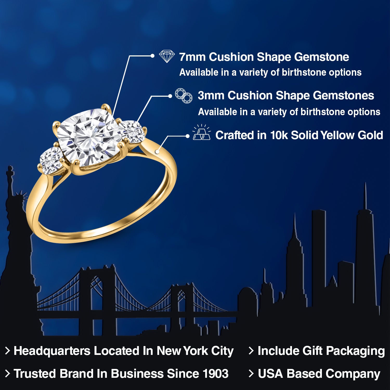 Ring in 10K Yellow Gold