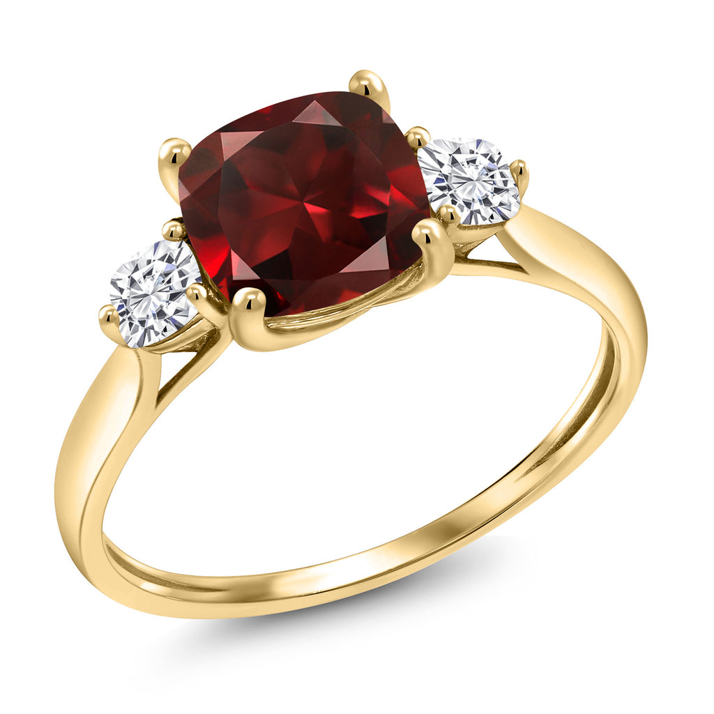 Garnet_5_Ring in 10K Yellow Gold