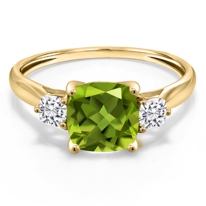 Peridot_5_Ring in 10K Yellow Gold
