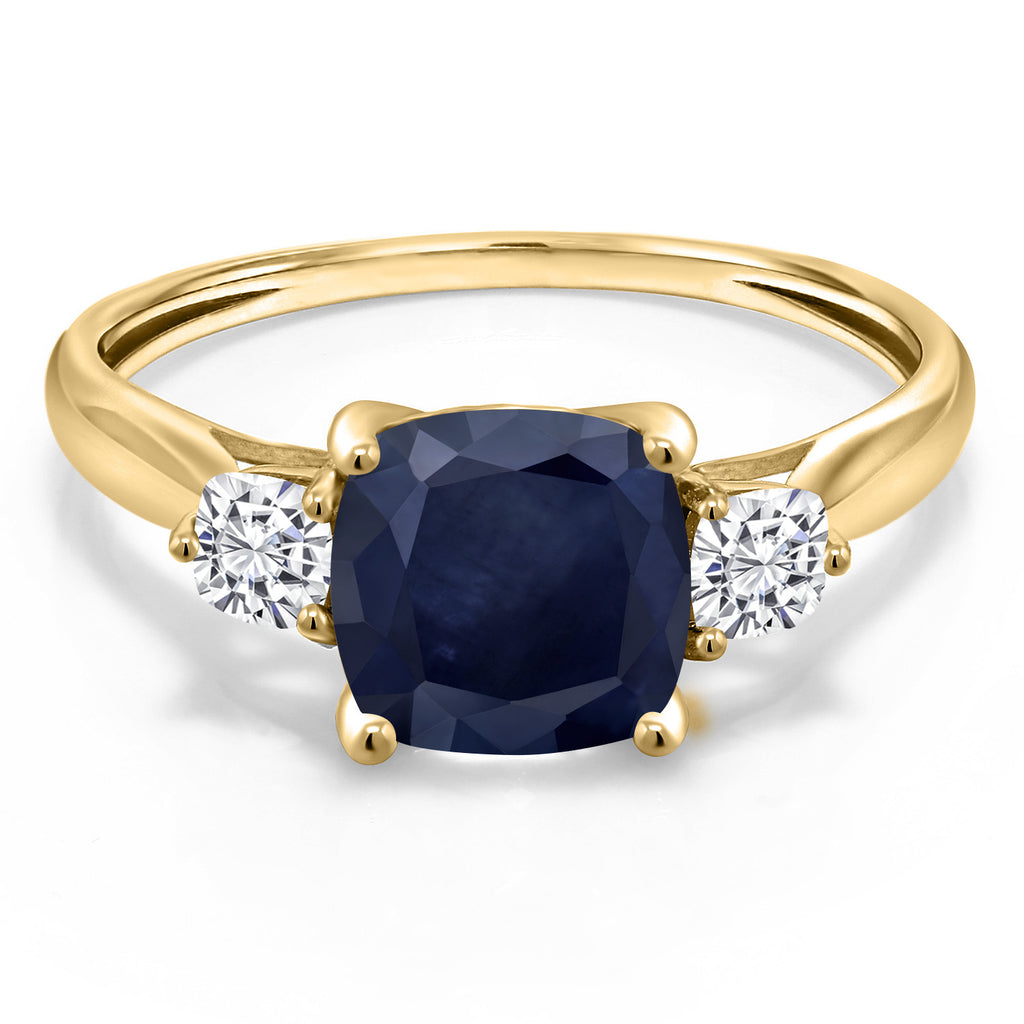 Blue Sapphire_7_Ring in 10K Yellow Gold