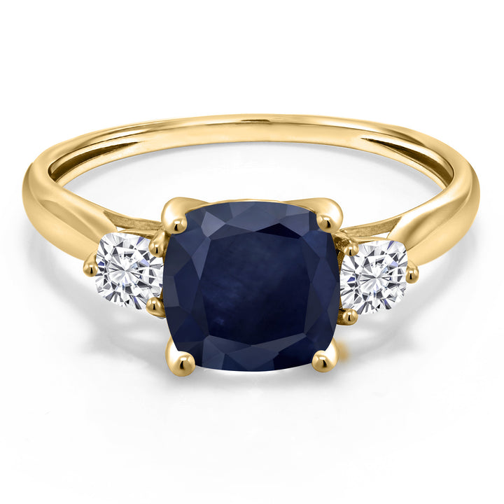 Blue Sapphire_5_Ring in 10K Yellow Gold