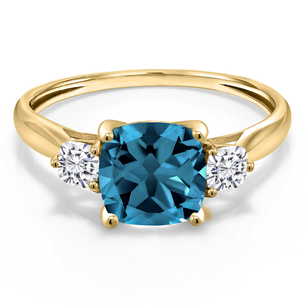 London Blue Topaz_7_Ring in 10K Yellow Gold