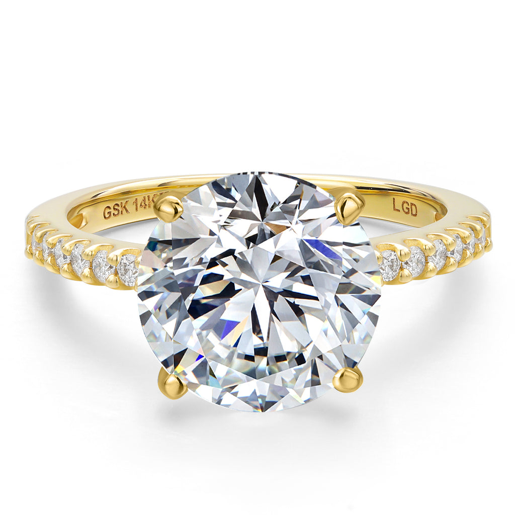 Round Cut_8_Ring in 14K Yellow Gold