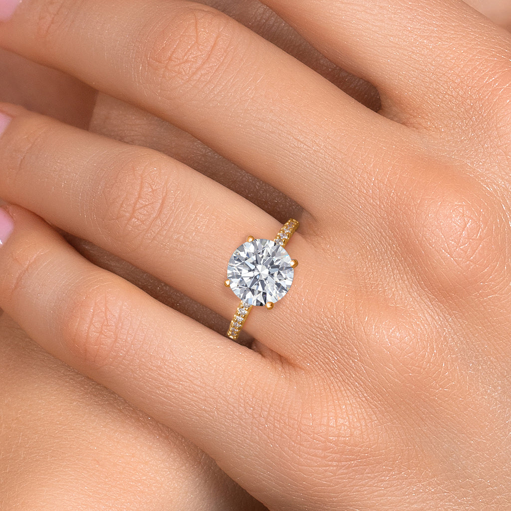 Round Cut_8_Ring in 14K Yellow Gold