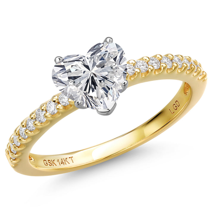 Heart_Center 1.5ct_5_Ring in 14K Two Tone Gold