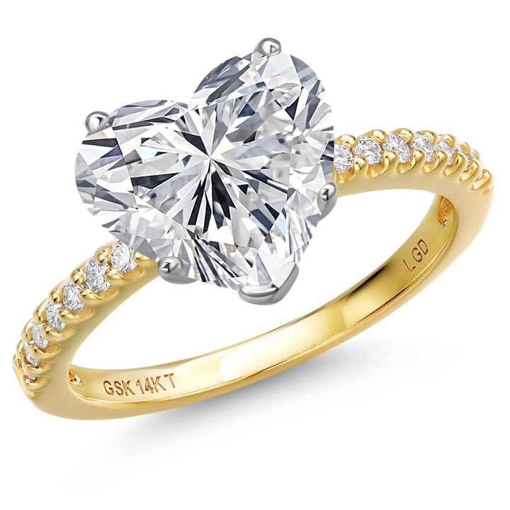 Heart Shape_Center 5.00ct_5_Ring in 14K Two Tone Gold