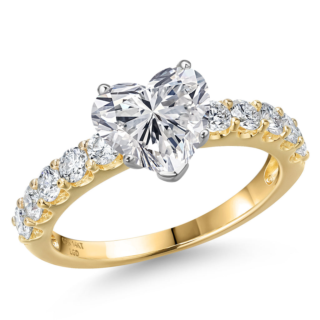 Heart Shape_Center 1.50ct_9_Ring in 14K Two Tone Gold