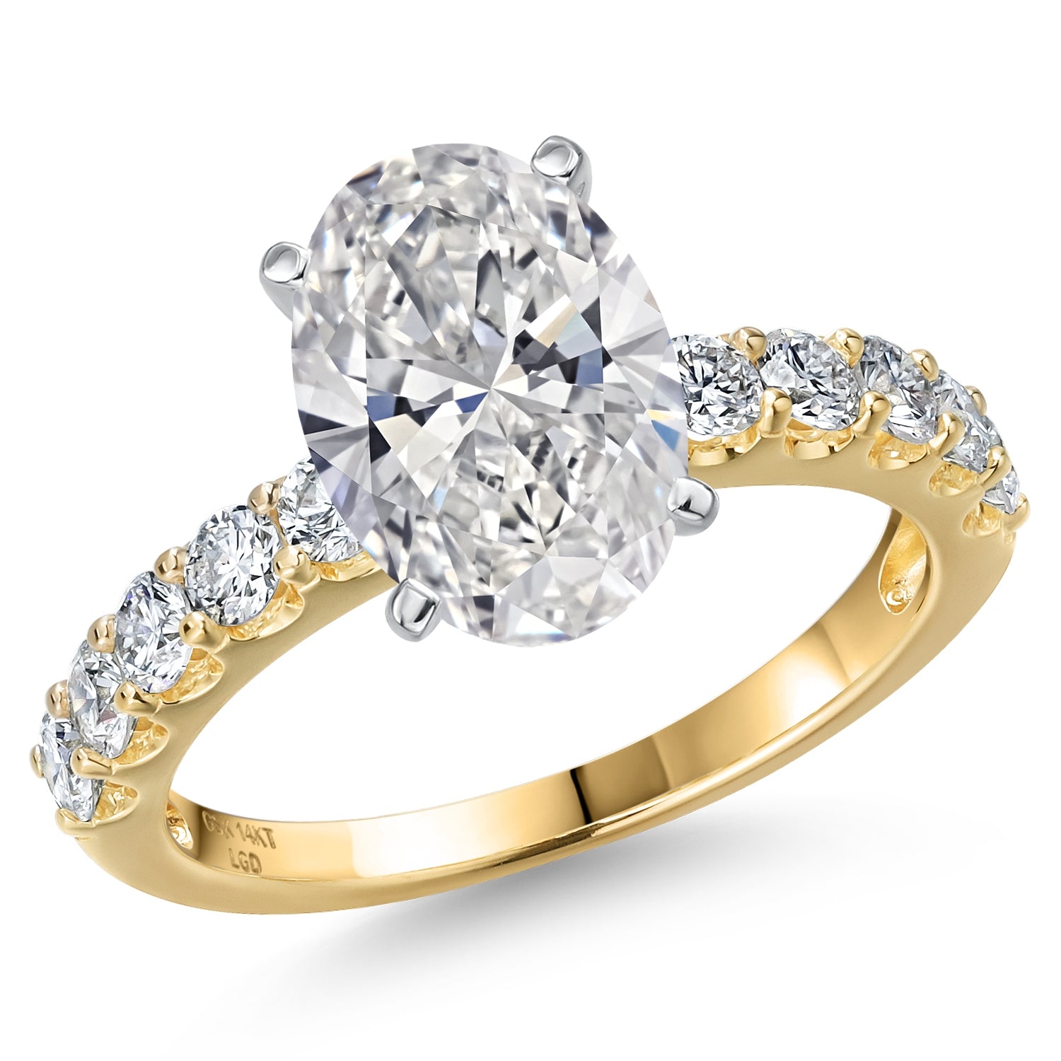 Oval Cut_Center 3.00ct_8_Ring in 14K Two Tone Gold