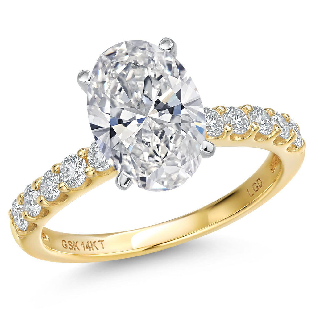 Oval Cut_Center 3ct_9_Ring in 14K Two Tone Gold
