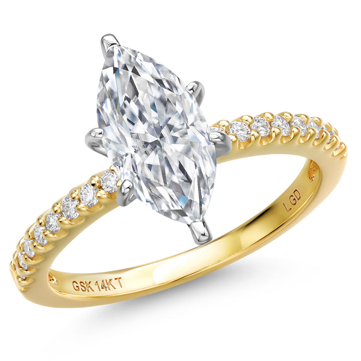 Marquise_Center 1.5ct_5_Ring in 14K Two Tone Gold
