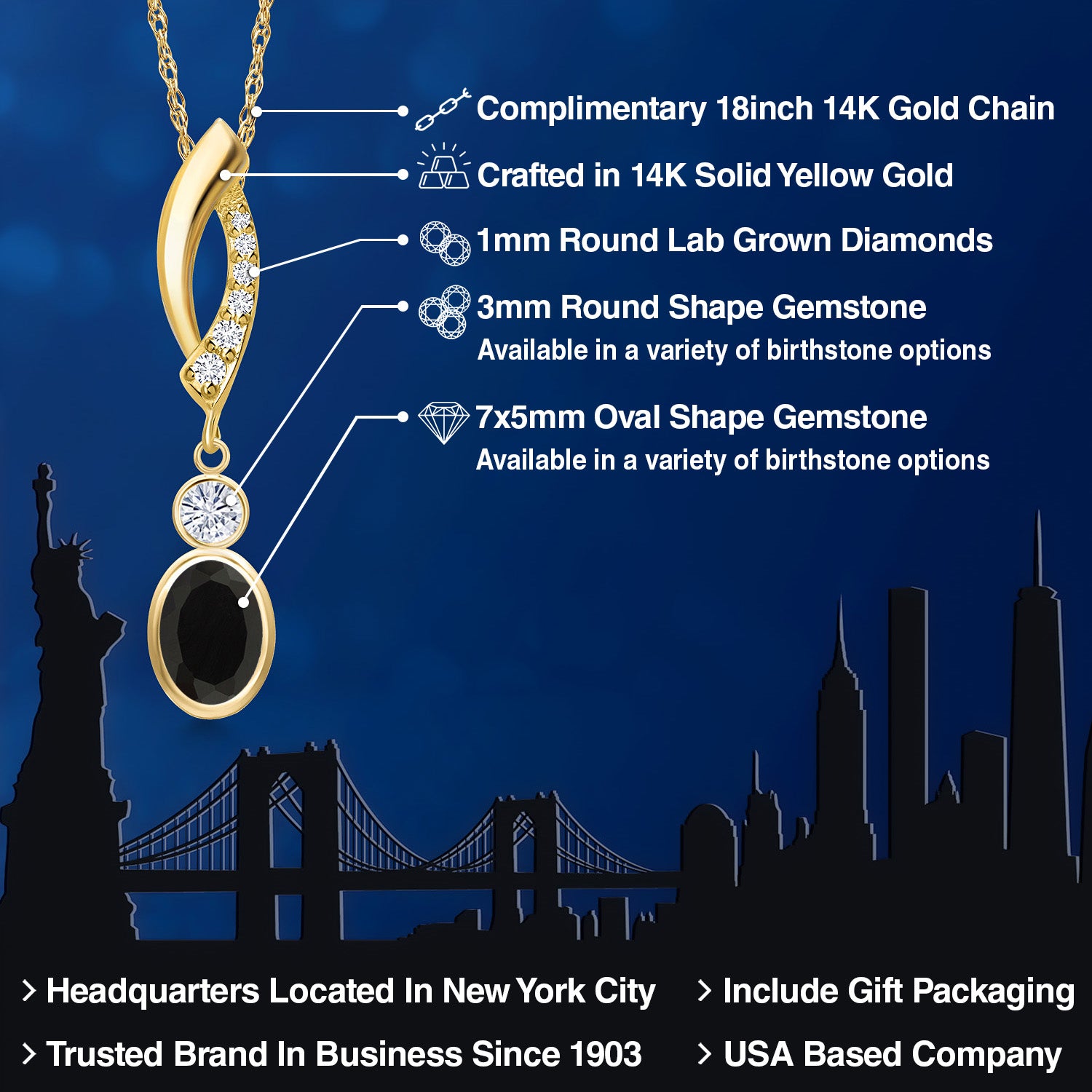 Pendant in 14K Yellow Gold