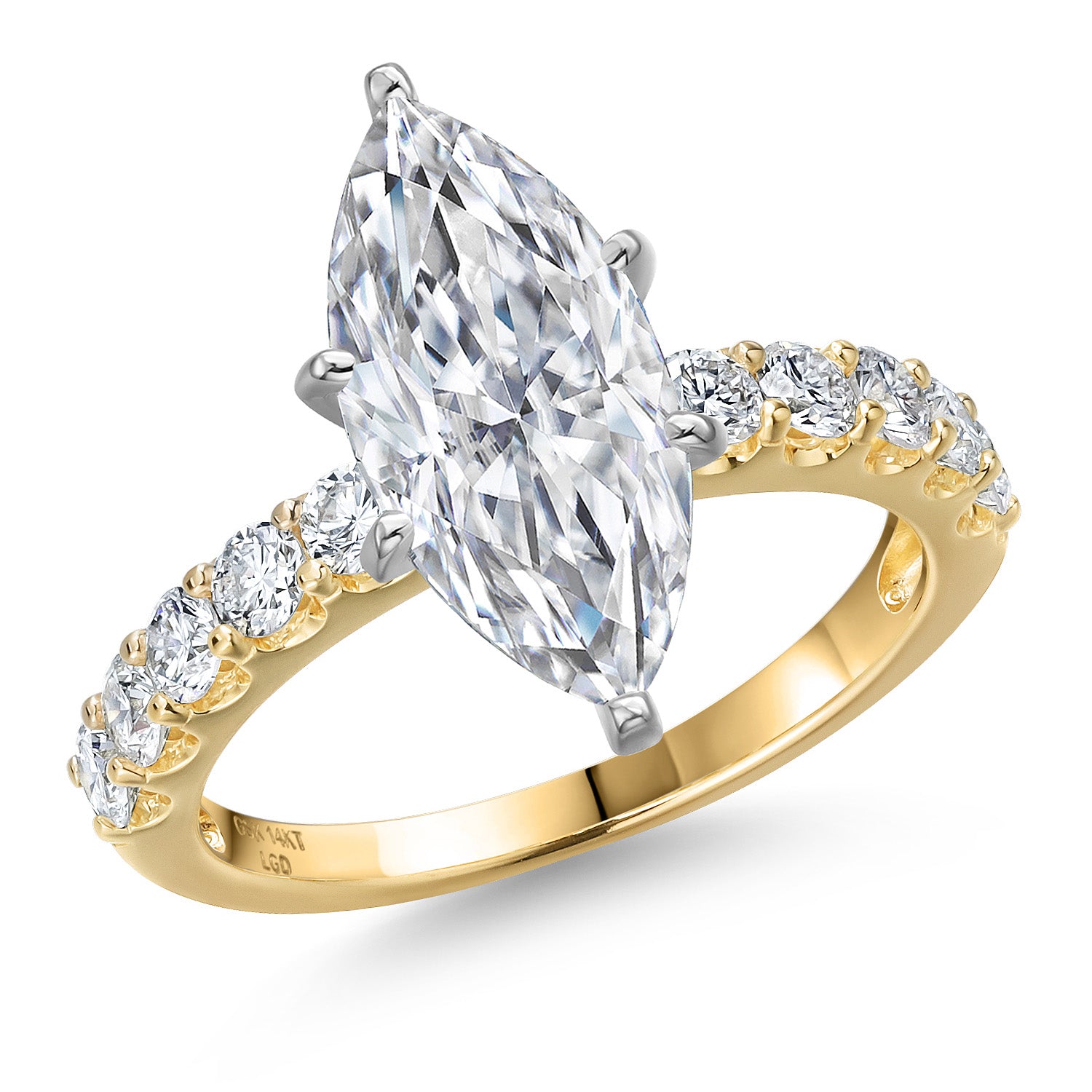 Center 3.00ct_5_Ring in 14K Two Tone Gold