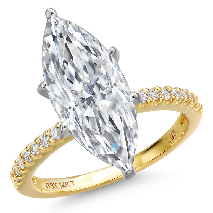Marquise_Center 4ct_5_Ring in 14K Two Tone Gold