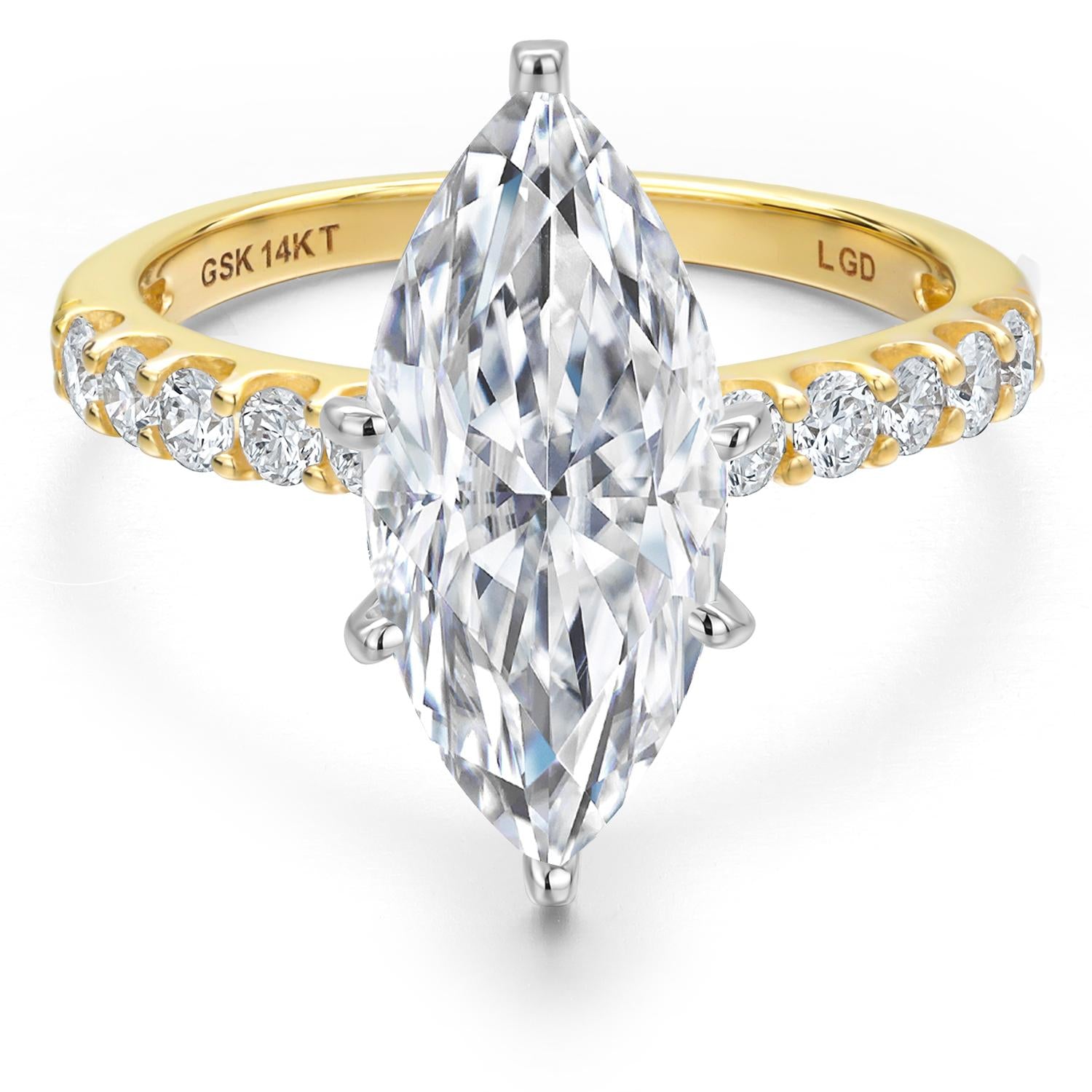 Center 4ct_Ring in 14K Two Tone Gold